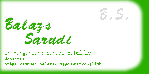 balazs sarudi business card